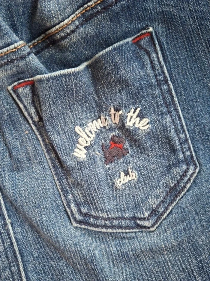Falda de mezclilla para niña azul con pañuelo extraíble Chipie 6 años - Nueva – photo 11